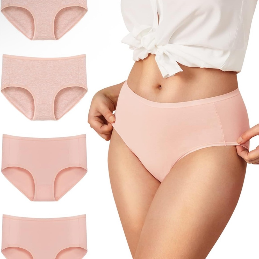 Reshinee Women's Cotton Underwear Breathable Full Briefs Soft comfortable 4 pack